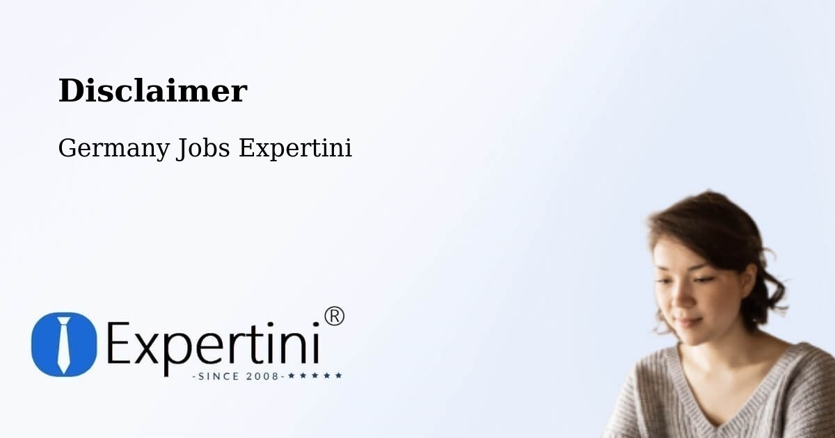 Disclaimer – Maisach - Germany Jobs Expertini